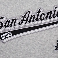 Women's Pro Standard Heather Gray San Antonio Spurs Script Tail Cropped Pullover Hoodie