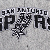 Women's Pro Standard Heather Gray San Antonio Spurs Script Tail Cropped Pullover Hoodie