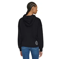Sweat à capuche court Stella San Antonio Spurs noir Tommy Jeans pour femme