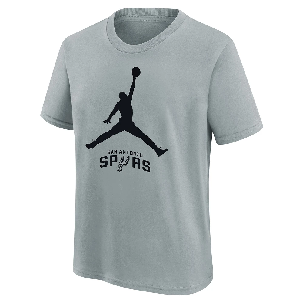 Youth Jordan Brand Silver San Antonio Spurs Essential Jumpman Logo T-Shirt