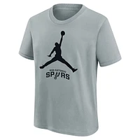 Youth Jordan Brand Silver San Antonio Spurs Essential Jumpman Logo T-Shirt