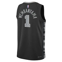 Youth Jordan Brand Victor Wembanyama Black San Antonio Spurs Swingman Jersey - Statement Edition