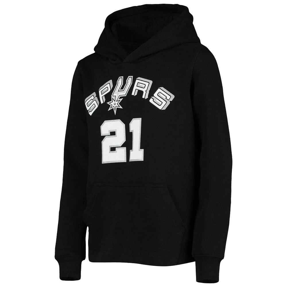 Youth Mitchell & Ness Tim Duncan Black San Antonio Spurs Hardwood Classics Name Number Pullover Hoodie
