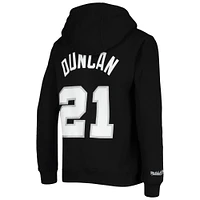 Youth Mitchell & Ness Tim Duncan Black San Antonio Spurs Hardwood Classics Name Number Pullover Hoodie