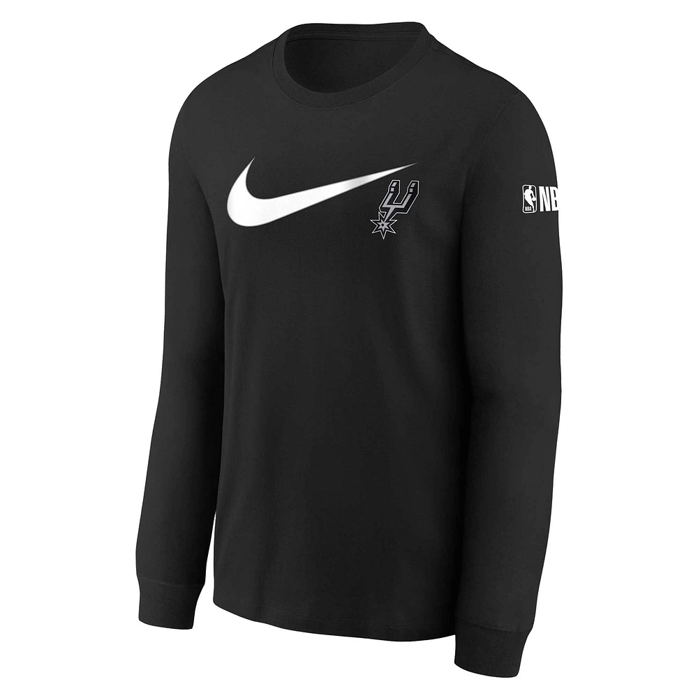 Youth Nike Black San Antonio Spurs Swoosh Long Sleeve T-Shirt