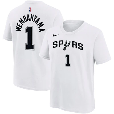 T-shirt Nike Victor Wembanyama pour jeunes San Antonio Spurs avec nom et numéro de l'association