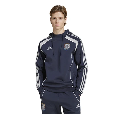 Sweat à capuche adidas bleu marine San Diego FC 2025 Travel pour homme