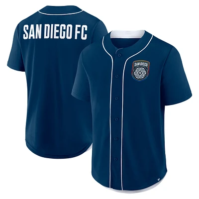 Maillot de baseball Fanatics bleu marine San Diego FC Injury Time pour homme