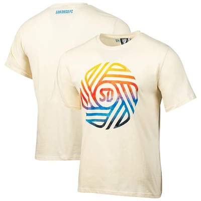 T-shirt décontracté vintage années 90 pour homme, motif Suède crème, San Diego FC