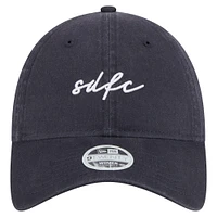 Women's New Era  Navy San Diego FC Script 9TWENTY Adjustable Hat