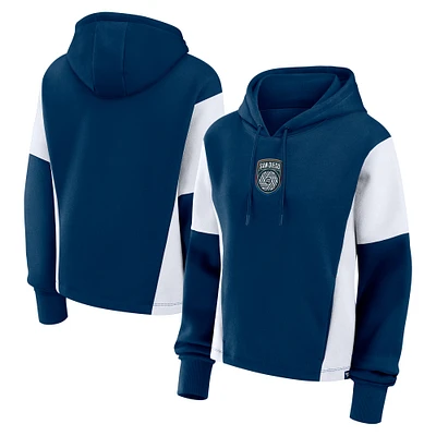Sweat à capuche surdimensionné pour gardien de but Fanatics bleu marine San Diego FC femme