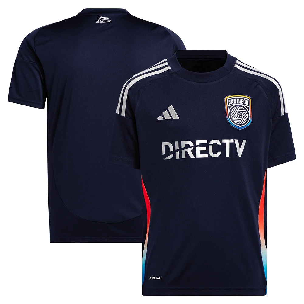 Maillot réplique adidas bleu marine San Diego FC 2025 State of Flow pour jeunes