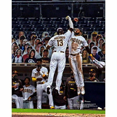 Photographie non signée de célébration du coup circuit Fernando Tatis Jr. et Manny Machado des Padres San Diego