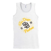 Girls Youth Soft as a Grape White San Diego Padres Tank Top