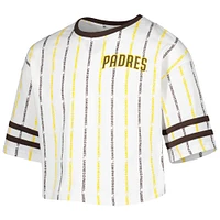 T-shirt rayé San Diego Padres Ball blanc pour jeune fille