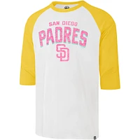 Men's '47 Cream San Diego Padres City Connect Crescent Franklin Raglan 3/4-Sleeve T-Shirt