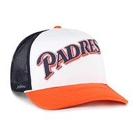 Casquette Snapback '47 San Diego Padres en mousse blanche avec inscription sur le devant pour homme