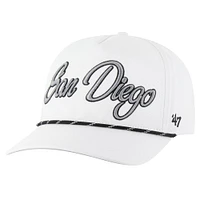 Men's '47 White San Diego Padres Overhand Speckle Hitch Rope Adjustable Hat
