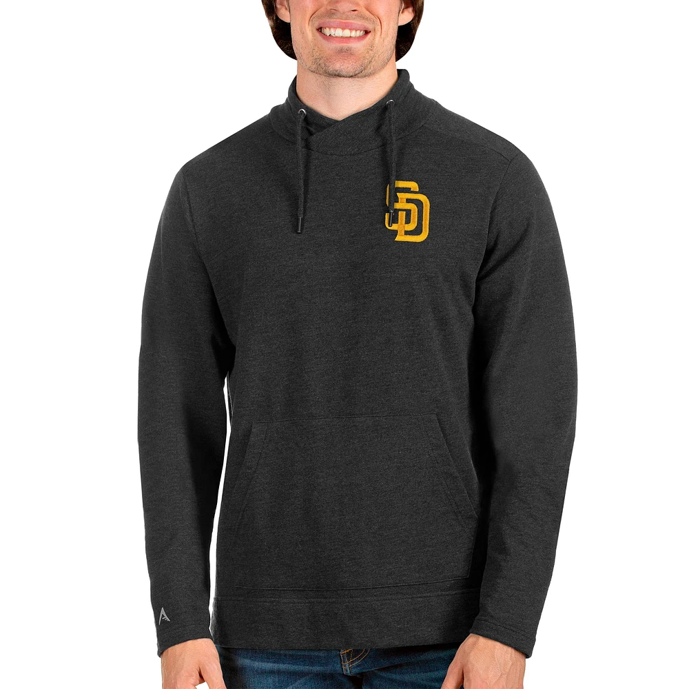 Sweat-shirt à capuche noir chiné Antigua pour homme des Padres de San Diego Team Reward