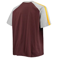 Men's Brown/Heathered Gray San Diego Padres Big & Tall Circular Raglan T-Shirt