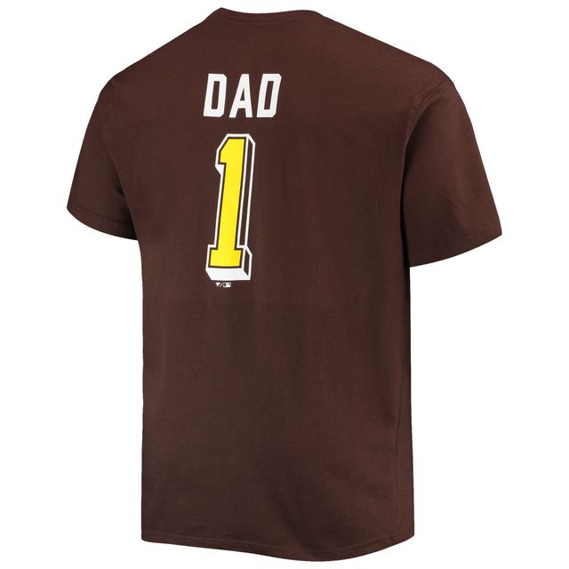 T-shirt pour homme marron San Diego Padres Big & Tall Father's Day #1 Dad
