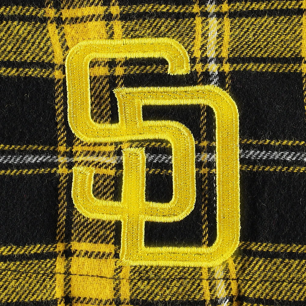 Men's Concepts Sport Black/Gold San Diego Padres Ledger Flannel Boxers