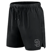 Men's Fanatics Black San Diego Padres Front Office Micro Tonal Shorts