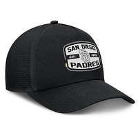 Casquette Snapback de camionneur A-Frame Fanatics pour hommes, noire, San Diego Padres Team Patch