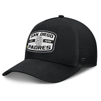 Casquette Snapback de camionneur A-Frame Fanatics pour hommes, noire, San Diego Padres Team Patch