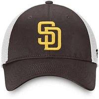 Men's Fanatics Brown/White San Diego Padres Team Core Unstructured Trucker Adjustable Hat