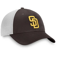 Men's Fanatics Brown/White San Diego Padres Team Core Unstructured Trucker Adjustable Hat