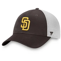 Men's Fanatics Brown/White San Diego Padres Team Core Unstructured Trucker Adjustable Hat