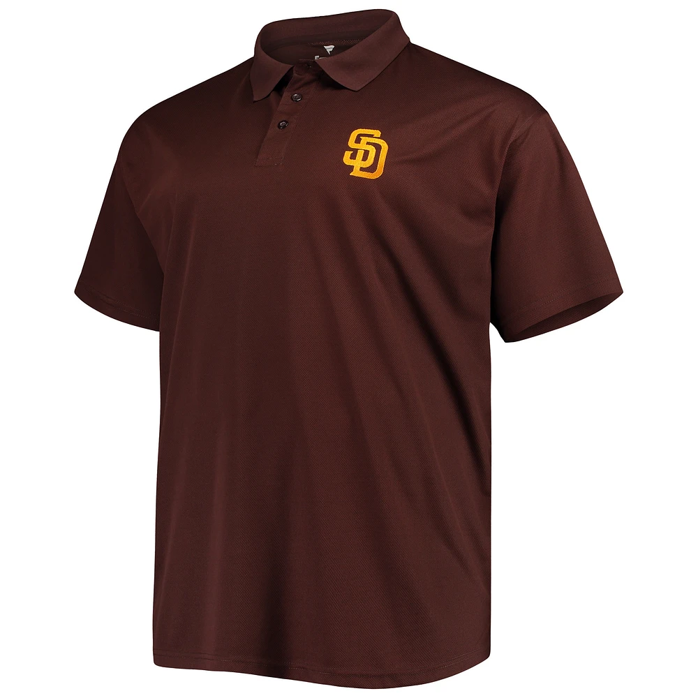 Men's Fanatics Brown San Diego Padres Big & Tall Solid Birdseye Polo