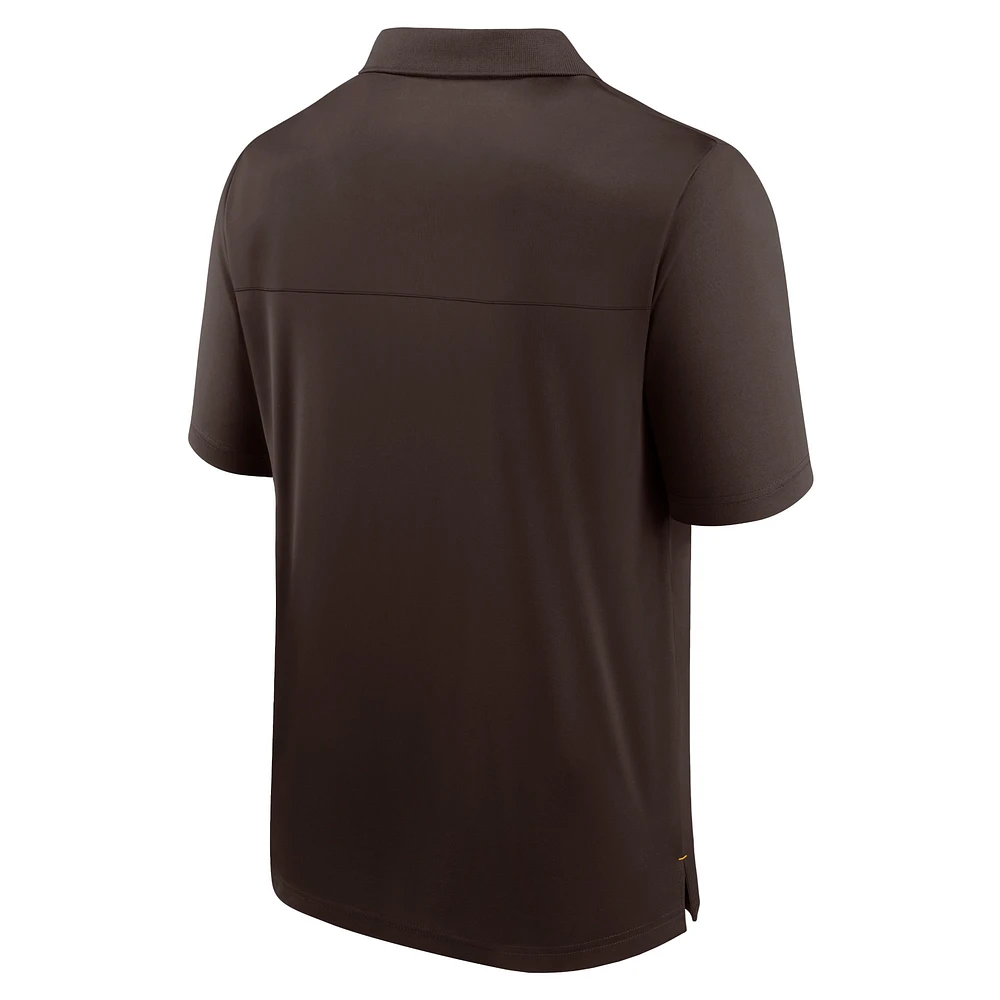 Men's Fanatics  Brown San Diego Padres Fitted Polo