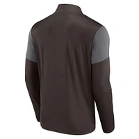 Men's Fanatics Brown San Diego Padres Logo Quarter-Zip Top