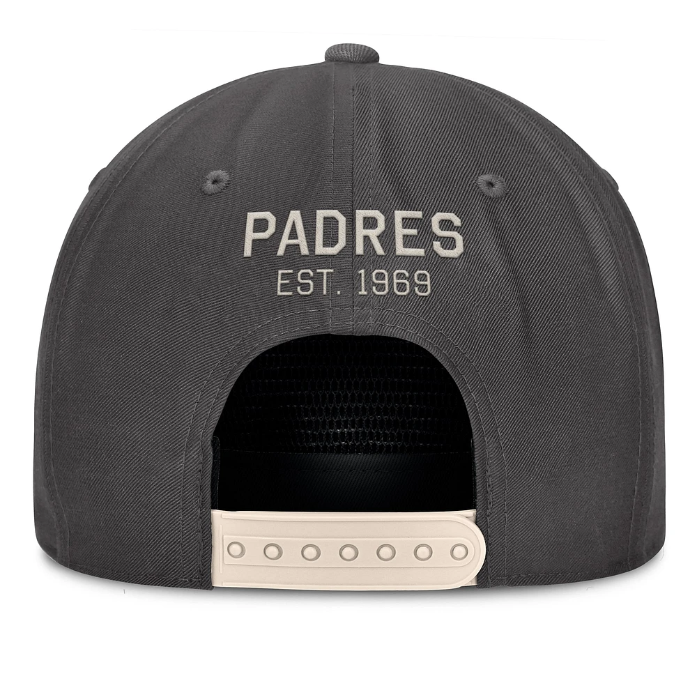 Casquette ajustable Fanatics pour homme, charbon de bois, San Diego Padres Closer