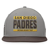 Men's Fanatics Gray/Brown San Diego Padres Line Drive Two-Tone Snapback Hat