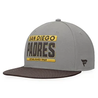 Men's Fanatics Gray/Brown San Diego Padres Line Drive Two-Tone Snapback Hat
