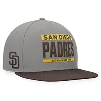 Men's Fanatics Gray/Brown San Diego Padres Line Drive Two-Tone Snapback Hat