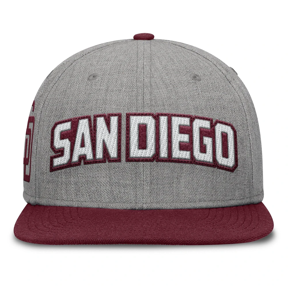 Casquette Snapback en feutre à point de chaînette Fanatics gris/marron pour homme des Padres de San Diego Elements