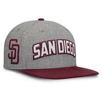 Casquette Snapback en feutre à point de chaînette Fanatics gris/marron pour homme des Padres de San Diego Elements