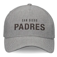 Men's Fanatics Heather Gray San Diego Padres Elements A-Frame Structured Adjustable Hat
