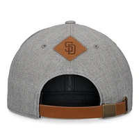 Men's Fanatics Heather Gray San Diego Padres Elements A-Frame Structured Adjustable Hat