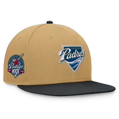 Men's Fanatics Khaki/Black San Diego Padres  Heritage Two-Tone Fitted Hat