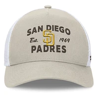 Men's Fanatics Stone San Diego Padres A-Frame Trucker Adjustable Hat