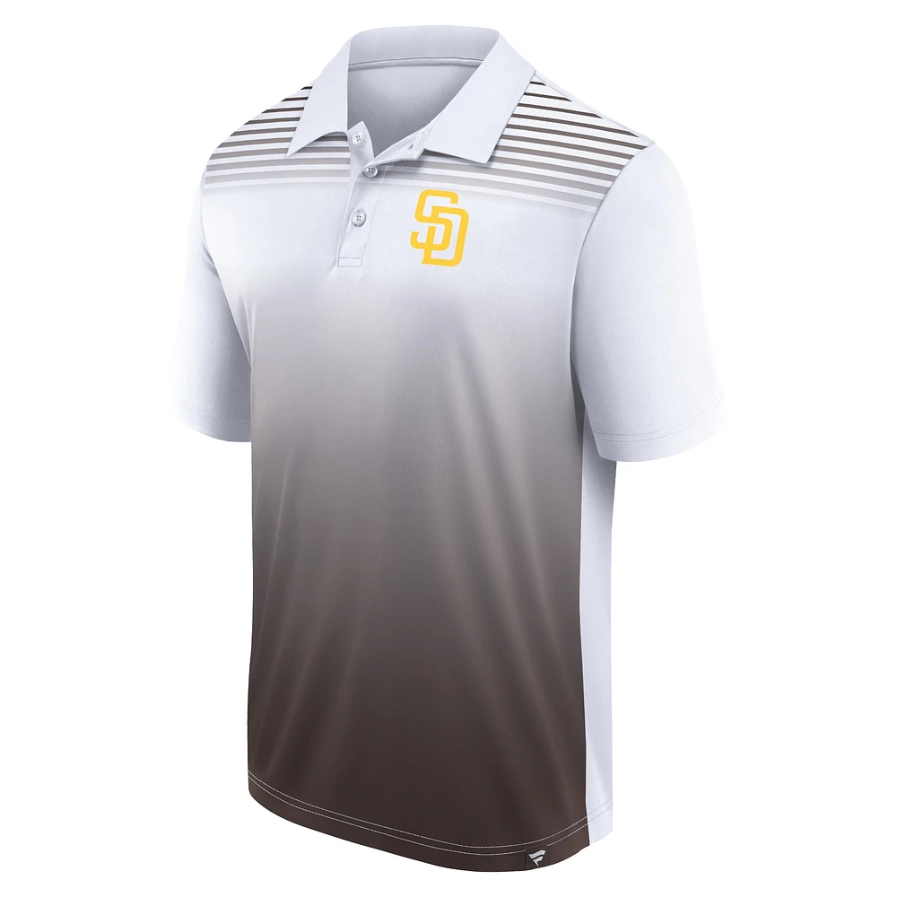 Men's Fanatics White/Brown San Diego Padres Sandlot Game Polo