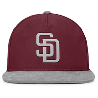 Men's Fanatics Wine San Diego Padres Front Office Snapback Hat