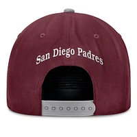 Men's Fanatics Wine San Diego Padres Front Office Snapback Hat