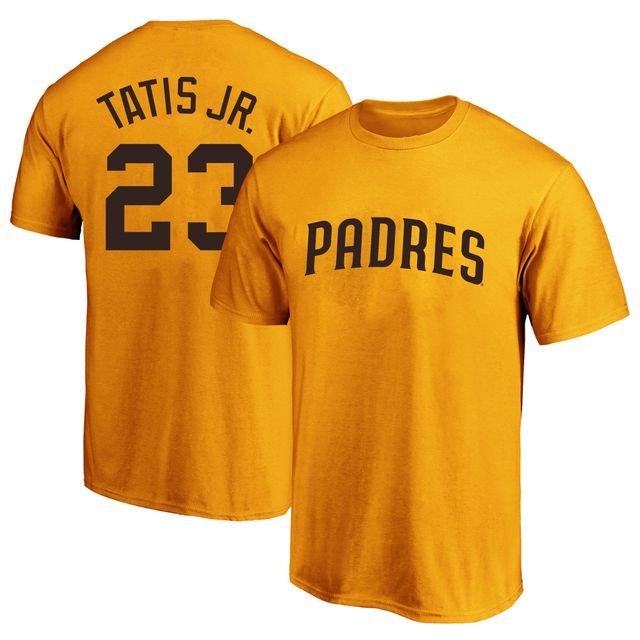 T-shirt Fernando Tatís Jr. Gold pour homme avec nom et numéro Big & Tall des Padres de San Diego