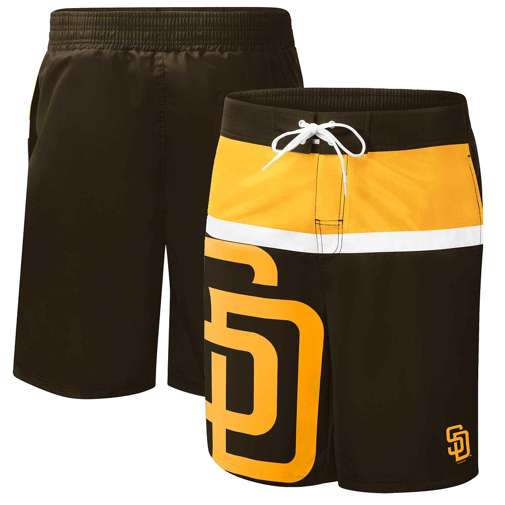 Men's G-III Sports by Carl Banks Brown San Diego Padres Sea Wind Swim Shorts
